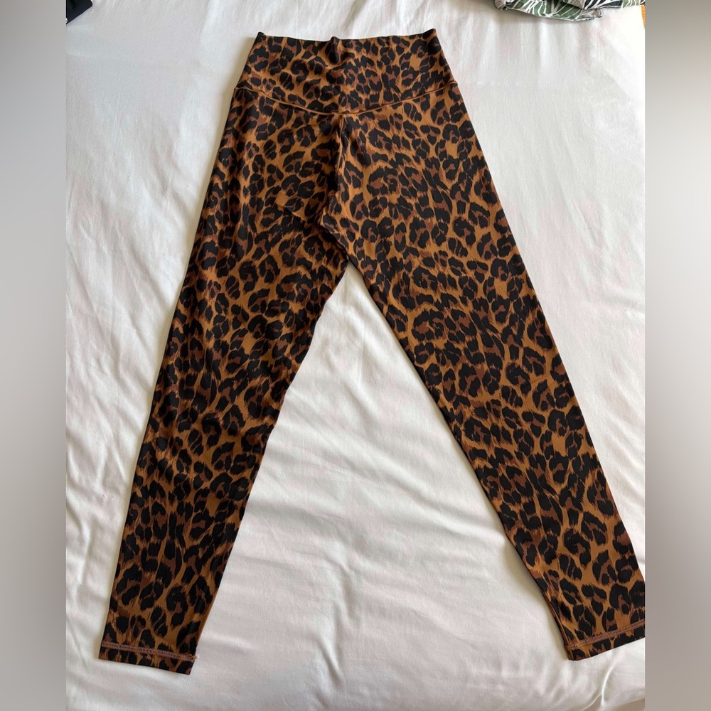 Aerie Leopard Print Leggings - Brown and Black